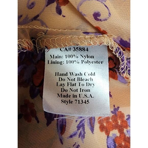 Anthropologie Uncle Frank Embroidered Mesh Overlay Neon Orange Floral Dress Sz M - Picture 7 of 8